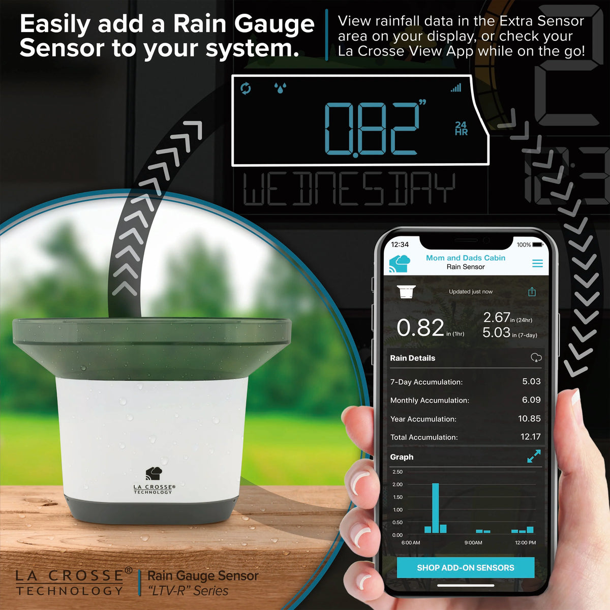 La Crosse Technology Wireless Rain Gauge Sensor