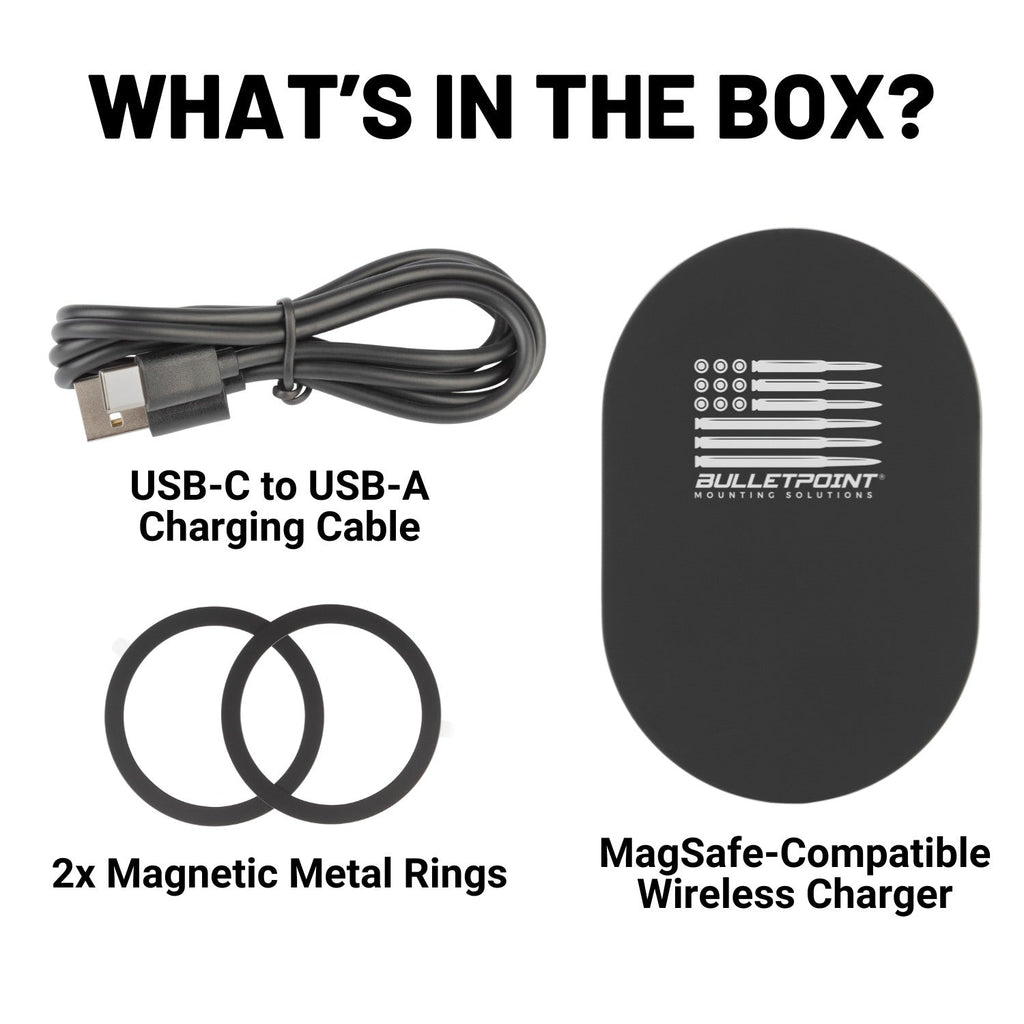 Bulletpoint Mounting Solutions Magnetic Wireless Car Phone Charger