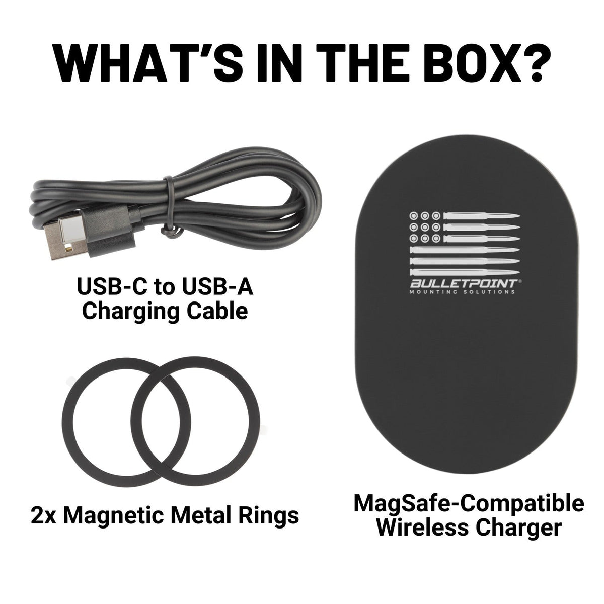 Bulletpoint Mounting Solutions Magnetic Wireless Car Phone Charger