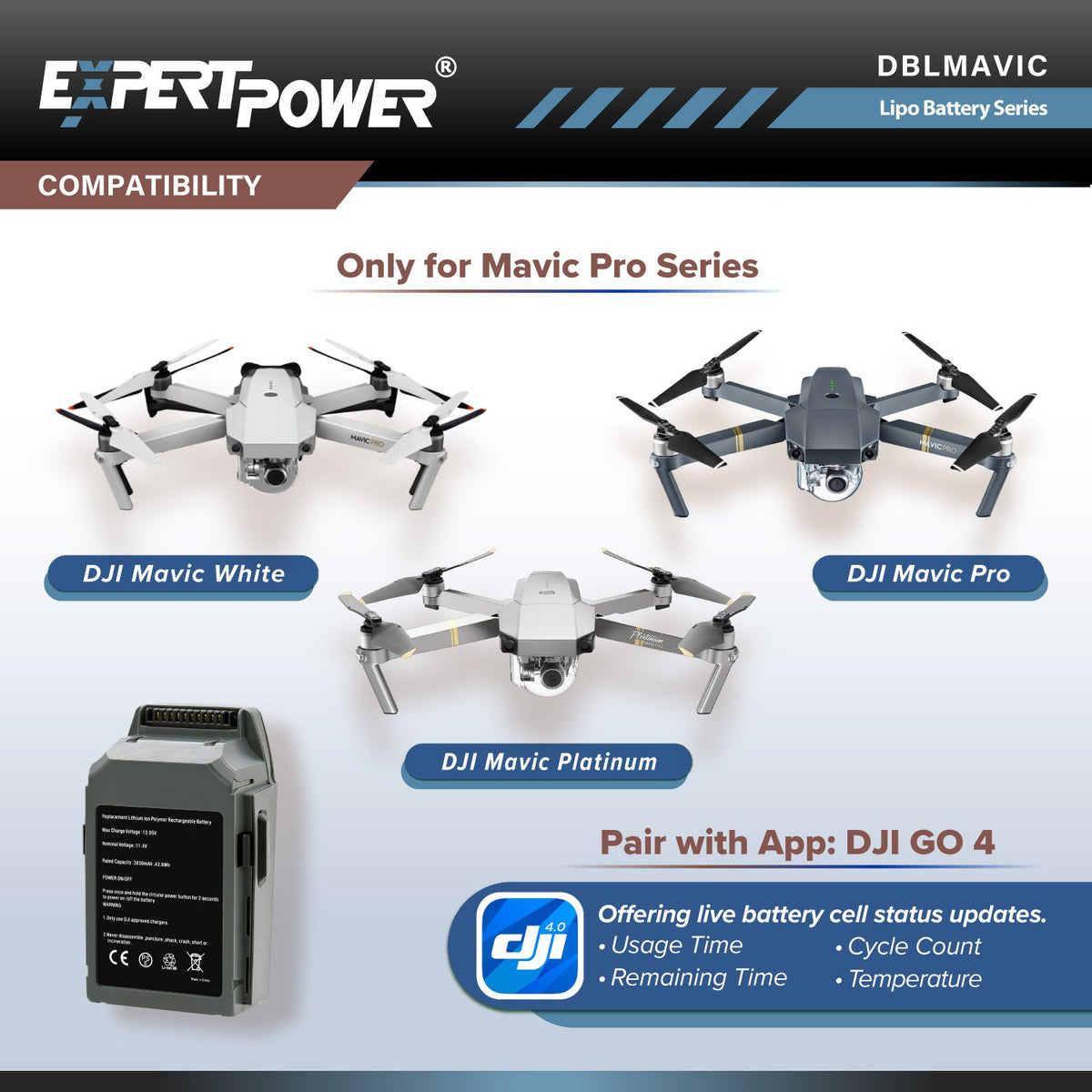 ExpertPower Direct Mavic Pro Replacement Drone Battery
