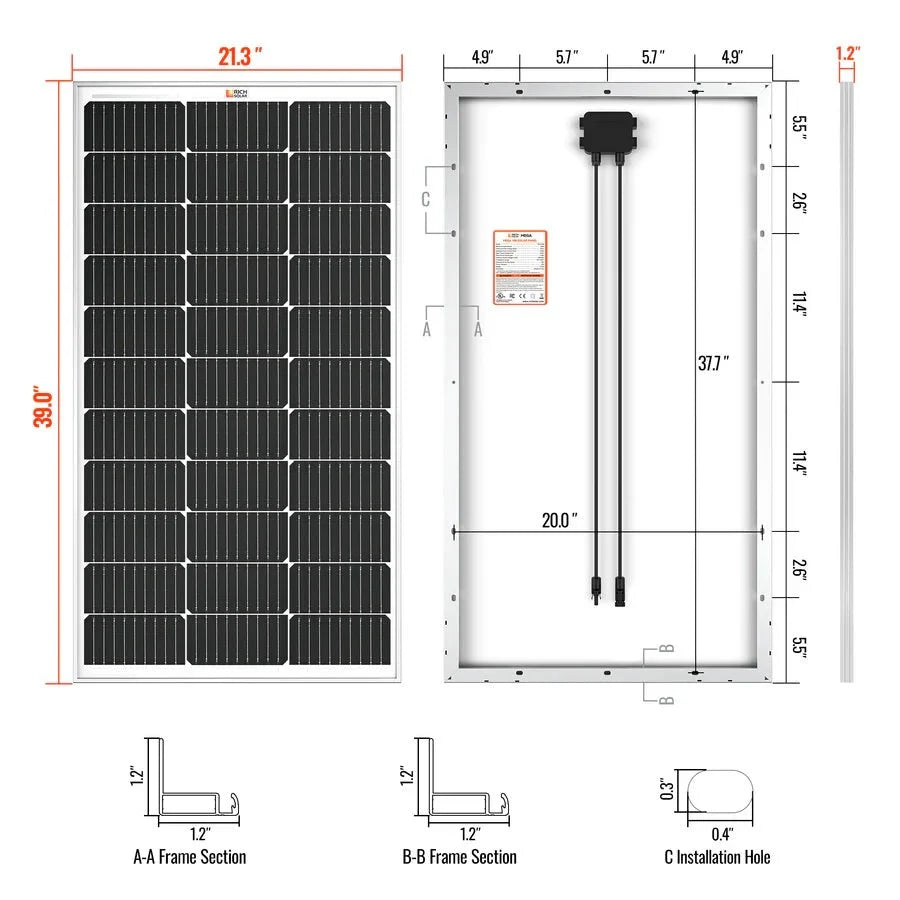 Rich Solar Monocrystalline Solar Panel