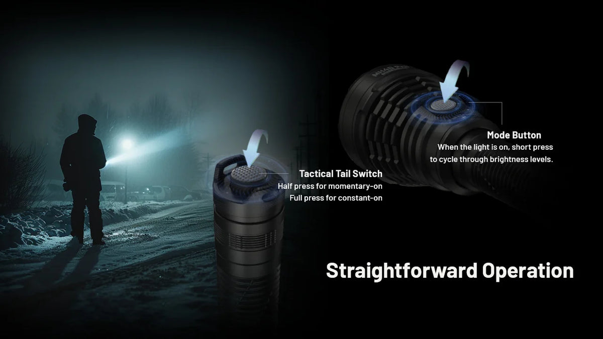 Nitecore Long-Throw Rechargeable Flashlight