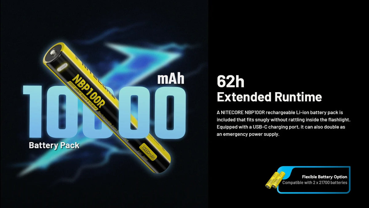 Nitecore Long-Throw Rechargeable Flashlight