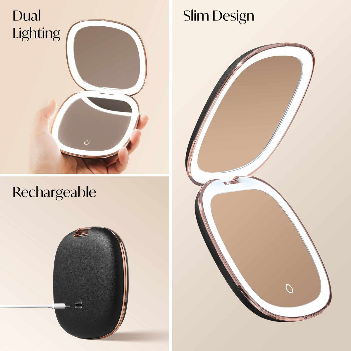 Fancii Rechargeable LED Compact Mirror