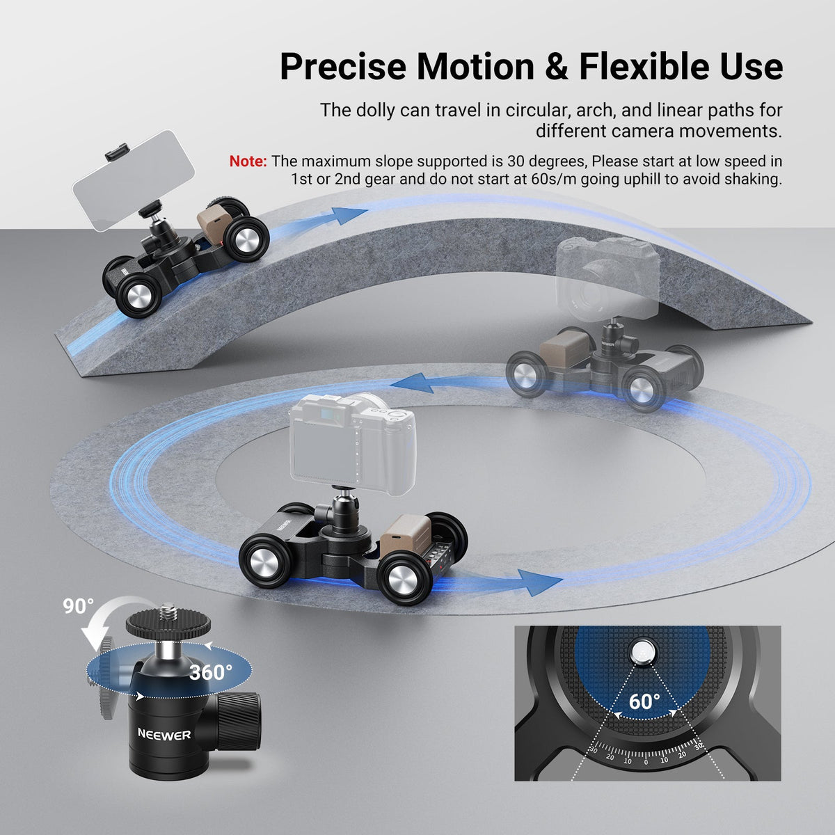 neewer.com Motorized Camera Dolly