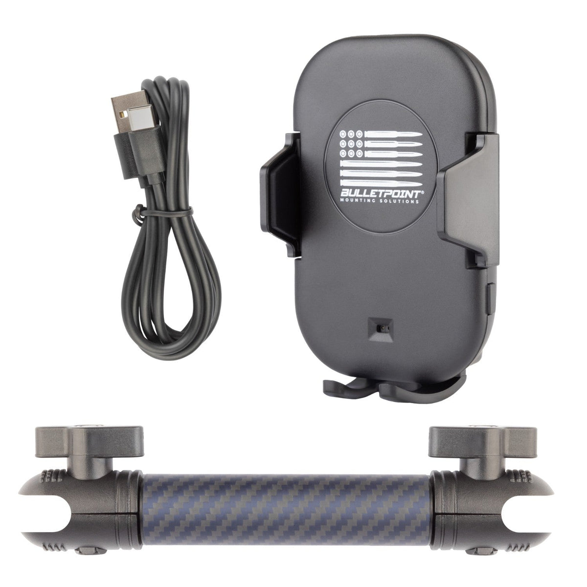 Bulletpoint Mounting Solutions Motorized Wireless Car Phone Charging Cradle