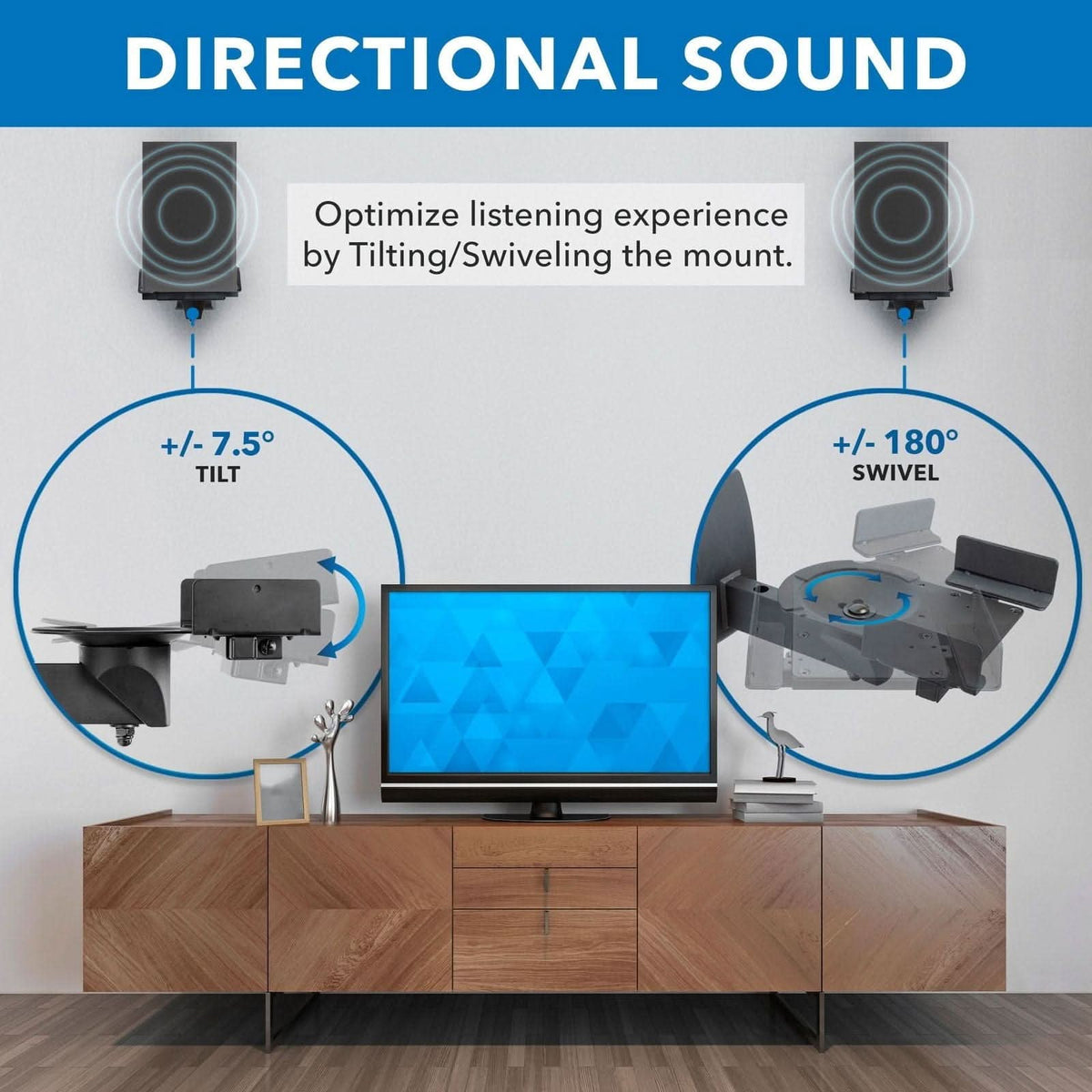 Mount-It! Adjustable Speaker Wall Mounts