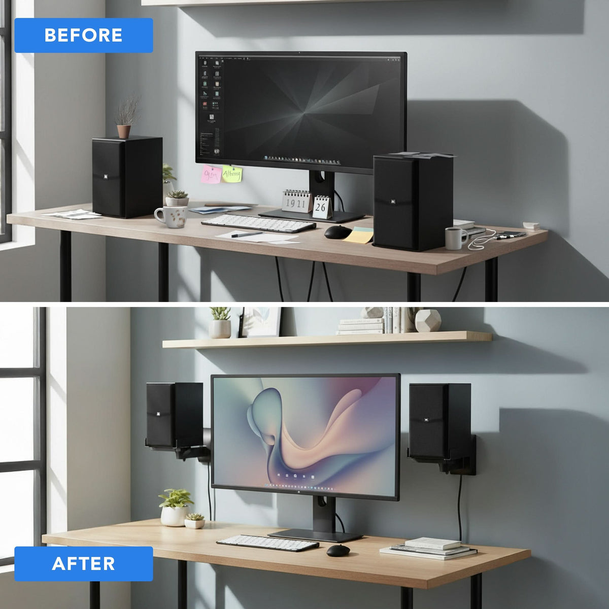 Mount-It! Adjustable Speaker Wall Mounts