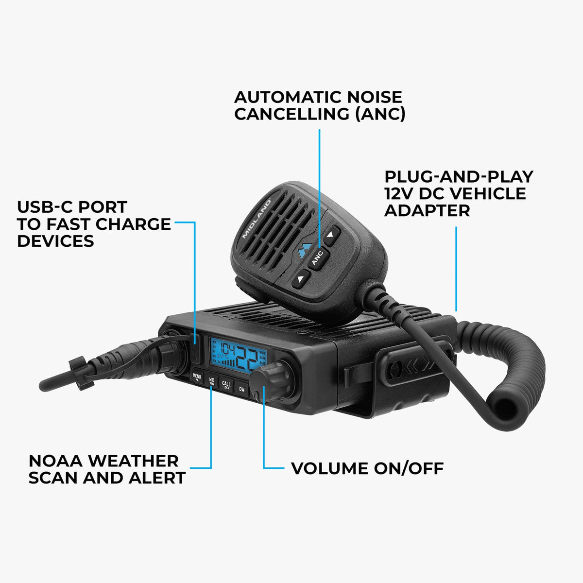 Midland Radio Vehicle GMRS Radio Kit