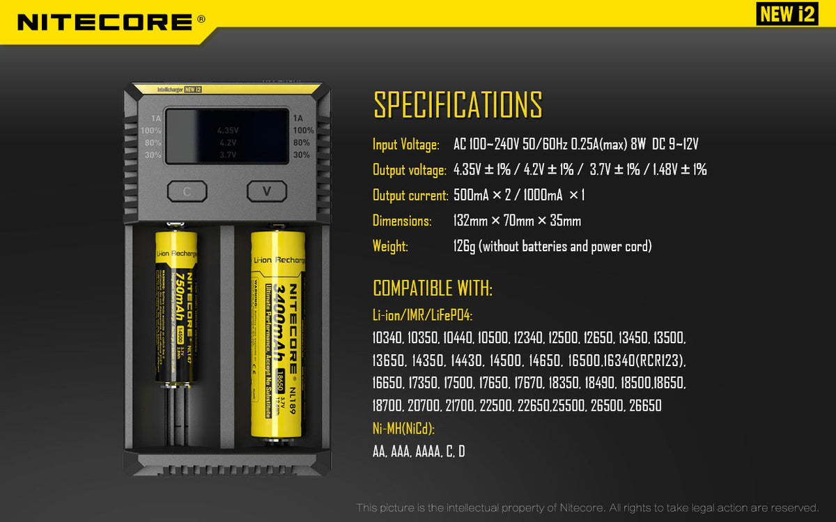 Nitecore Rechargeable Battery Charger