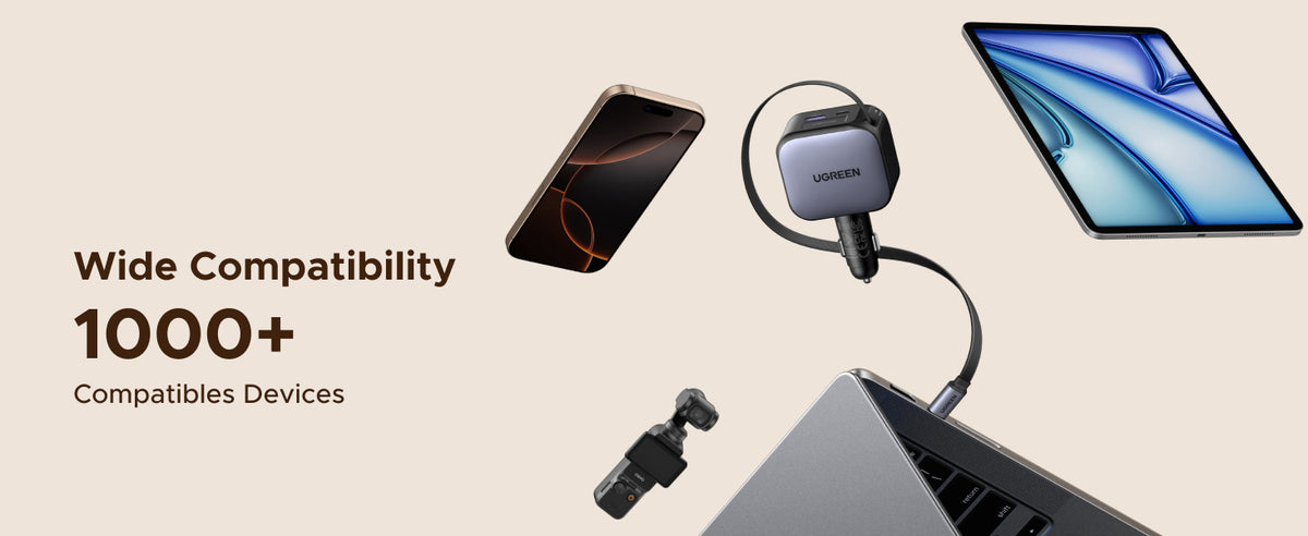 UGREEN US Retractable USB Car Charger