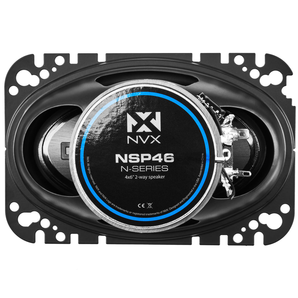 NVX 4x6-Inch Coaxial Car Speaker Pair