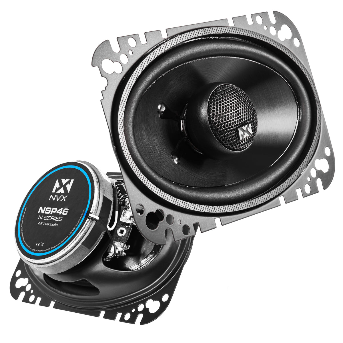 NVX 4x6-Inch Coaxial Car Speaker Pair