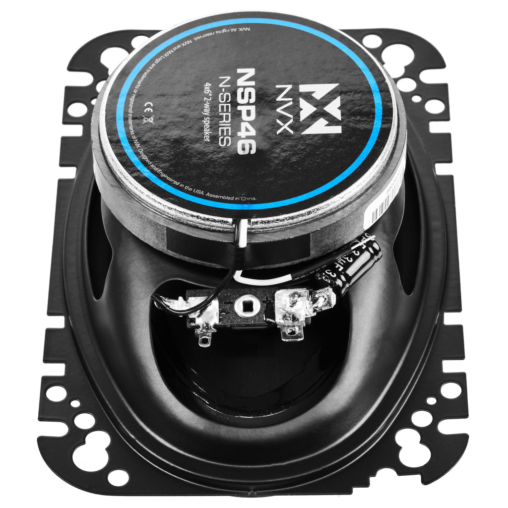 NVX 4x6-Inch Coaxial Car Speaker Pair