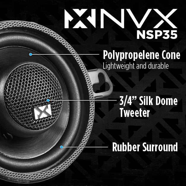 NVX 3.5-Inch Coaxial Car Speakers