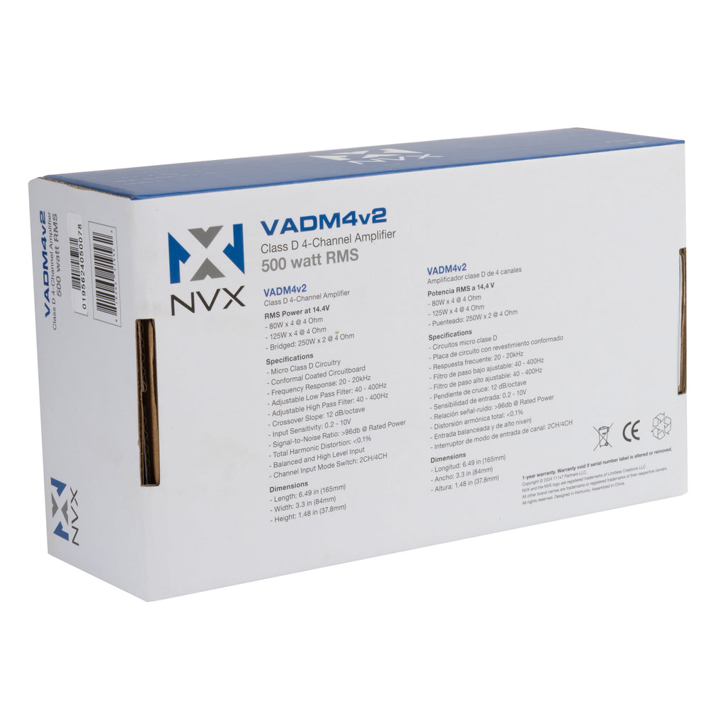 NVX 4-Channel Marine Car Amplifier