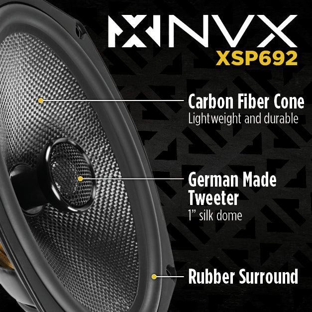 NVX 6x9-Inch Coaxial Car Speakers