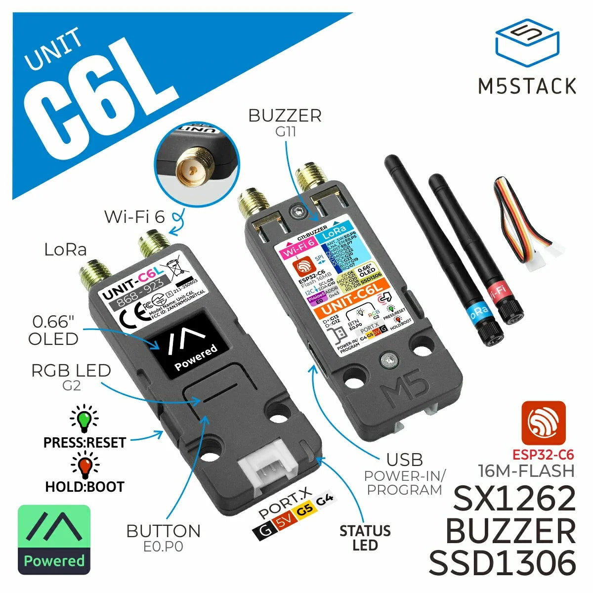 M5Stack LoRa Meshtastic Communication Unit