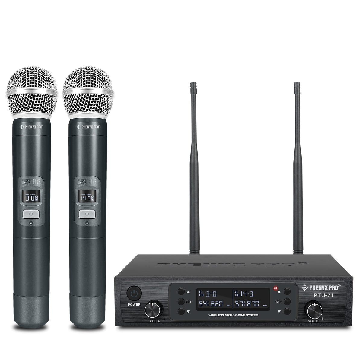 Phenyx Pro Dual UHF Wireless Microphone System