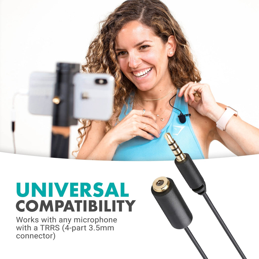 Movo TRRS Microphone Extension Cable