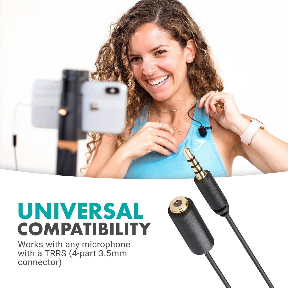 Movo TRRS Microphone Extension Cable