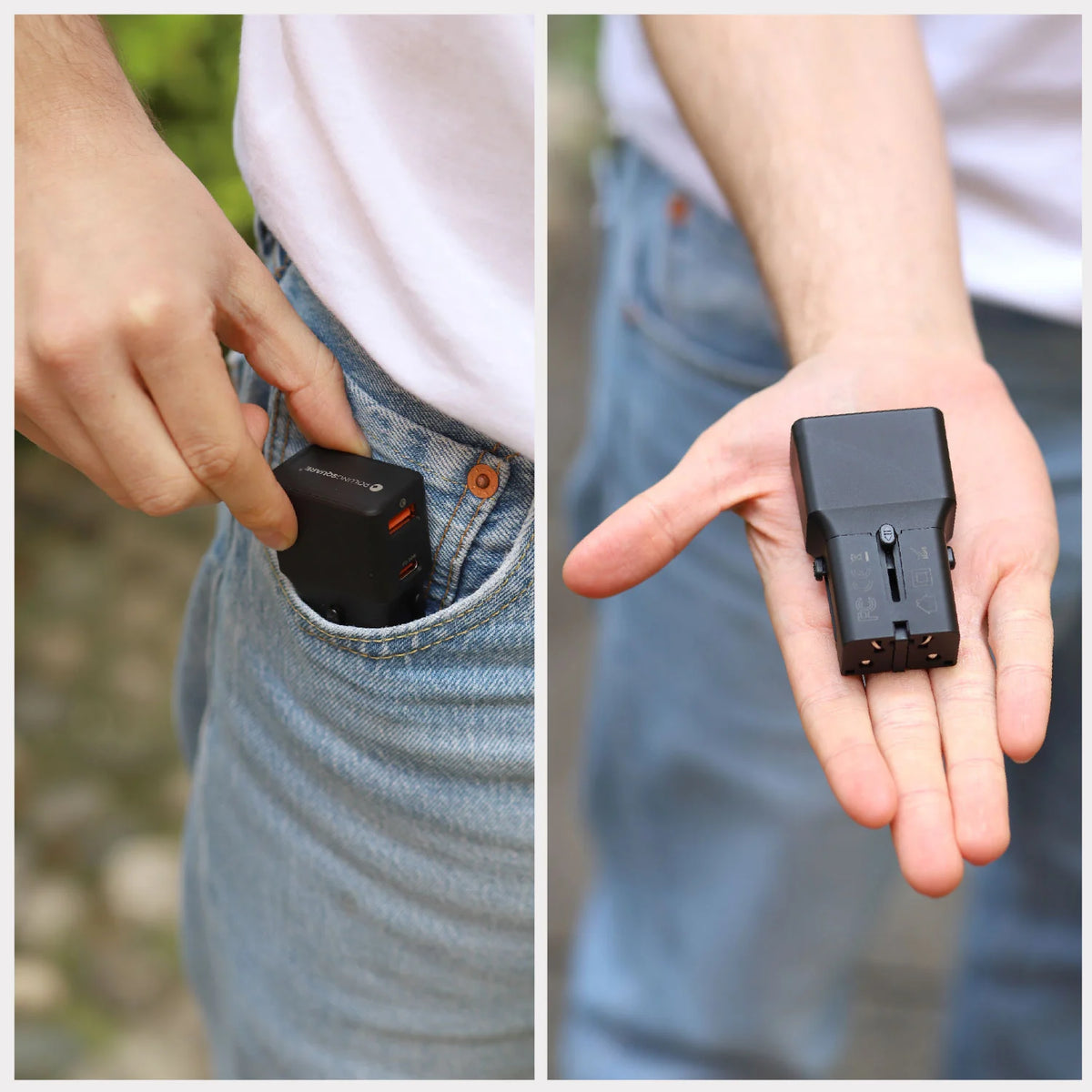 Rolling Square Travel USB Charger