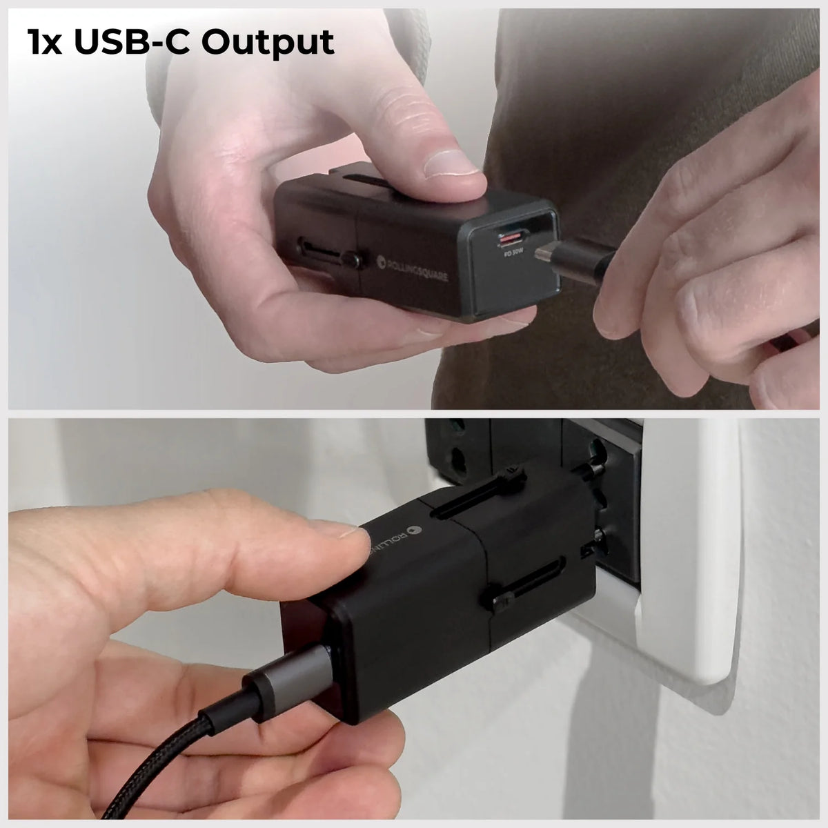 Rolling Square Travel USB Charger