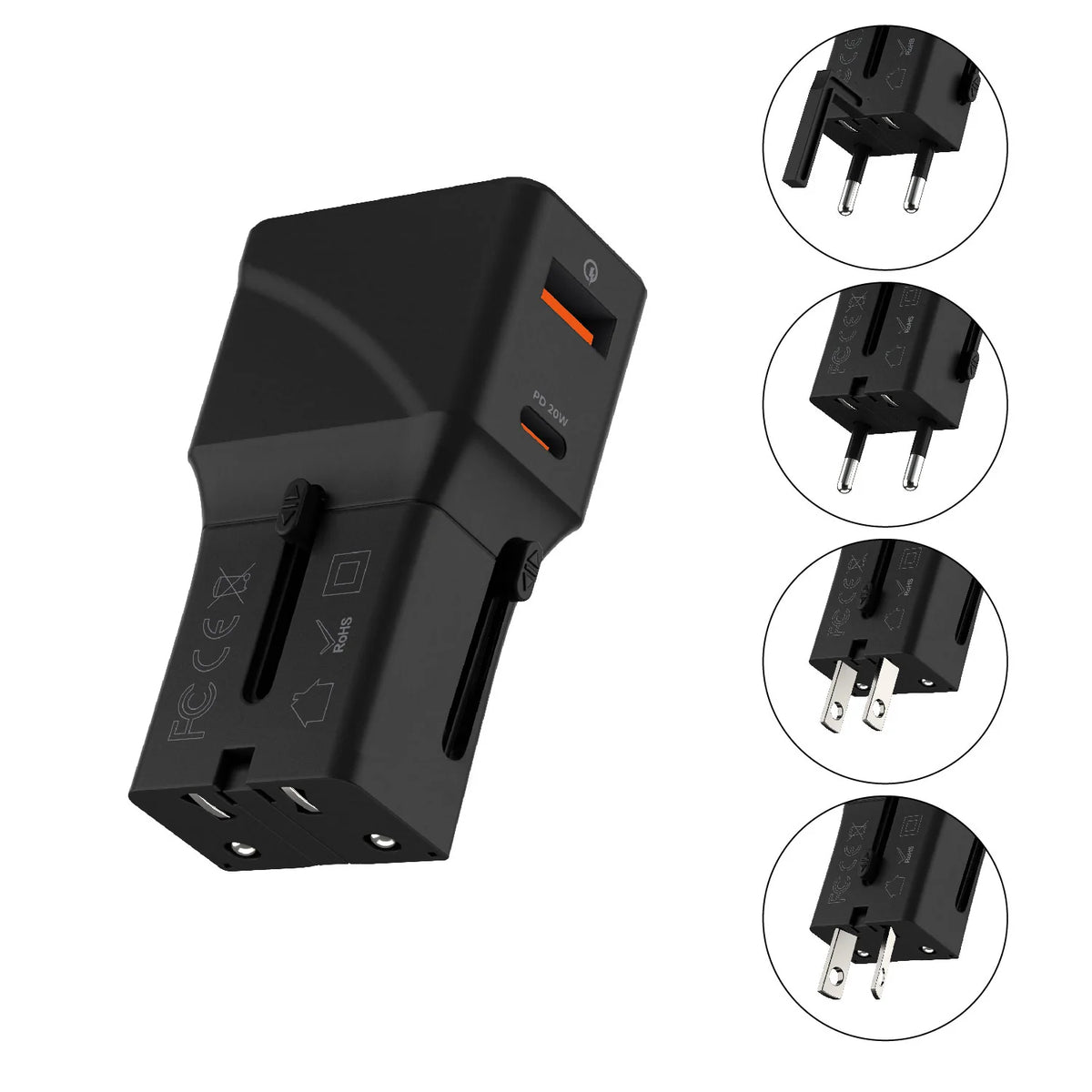 Rolling Square Travel USB Charger