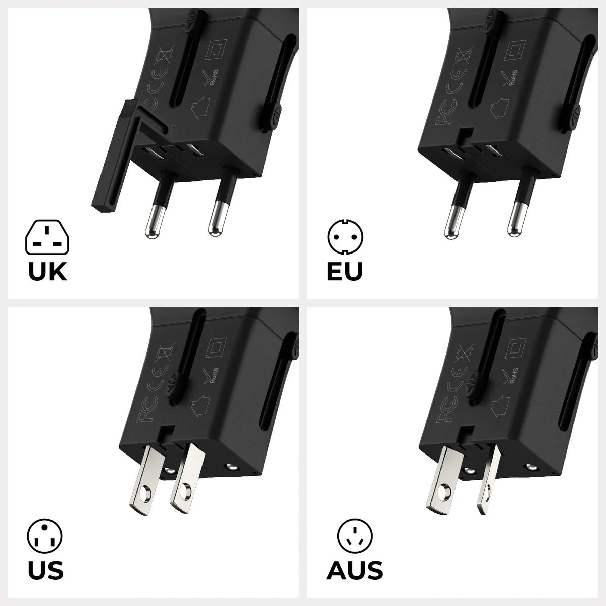 Rolling Square Travel USB Charger