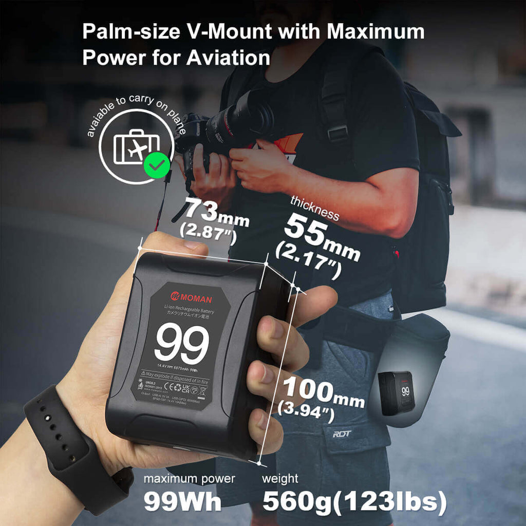 Moman V-Mount Camera Battery