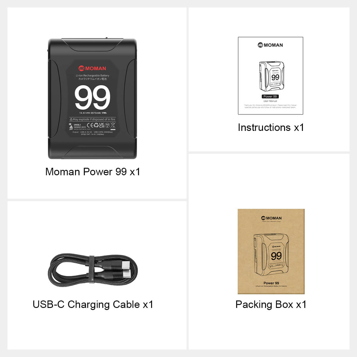 Moman V-Mount Camera Battery