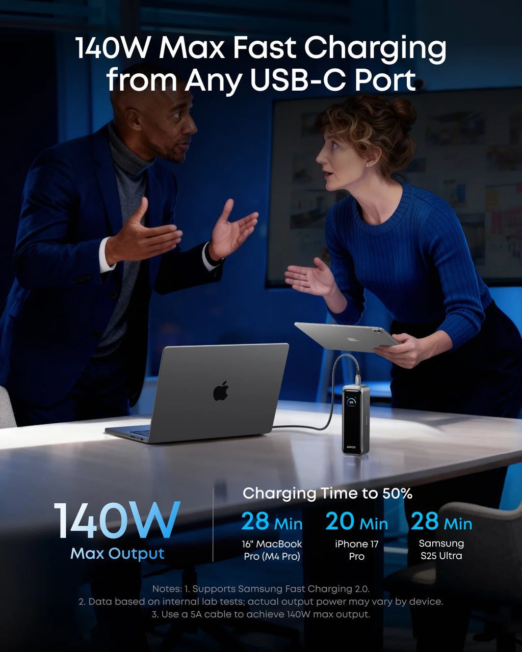 beta-anker-us Three-Port Rechargeable USB Power Bank