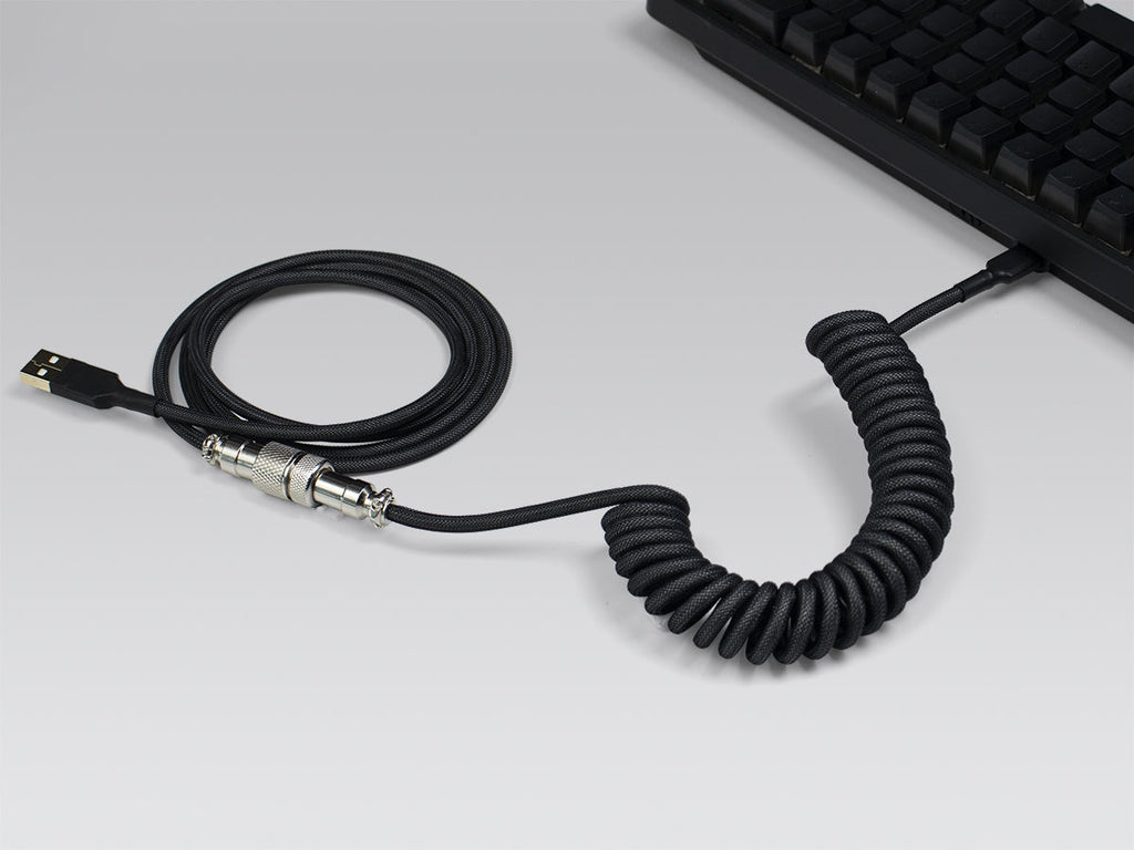 Womier Keyboard Braided Coiled USB-A to USB-C Cable