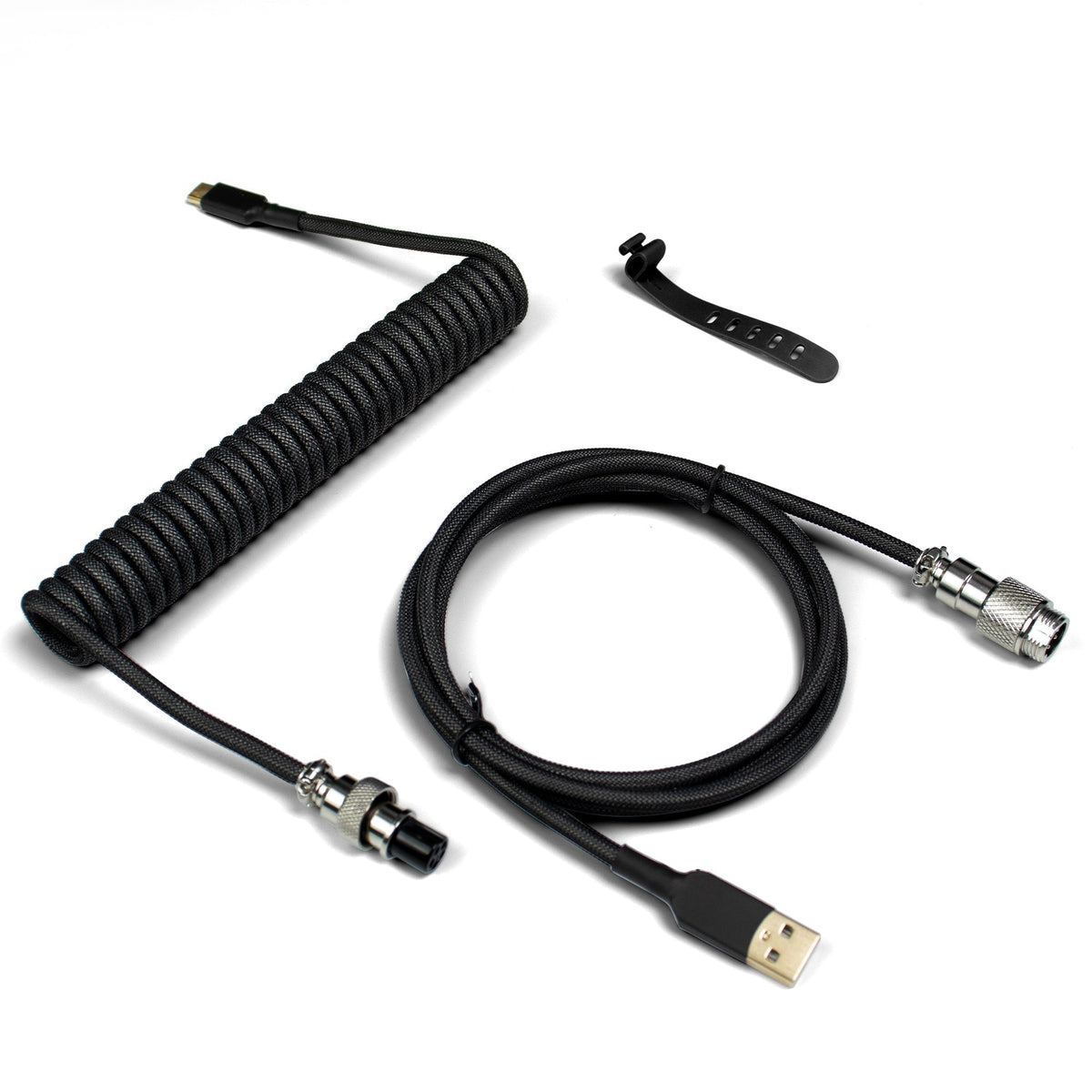Womier Keyboard Braided Coiled USB-A to USB-C Cable