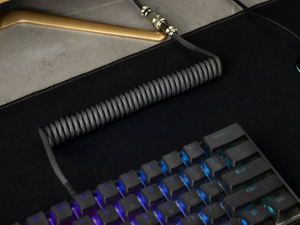 Womier Keyboard Braided Coiled USB-A to USB-C Cable