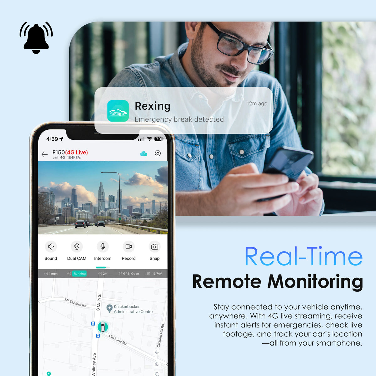 Rexing USA Dual Channel Dash Camera Kit