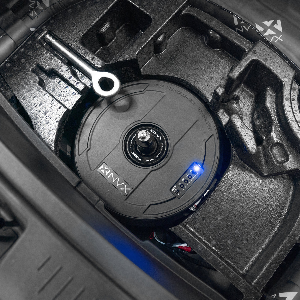 NVX 11-Inch Powered Spare-Tire Subwoofer