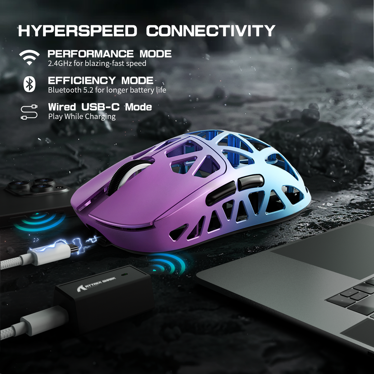 ATTACK SHARK Wireless Gaming Mouse