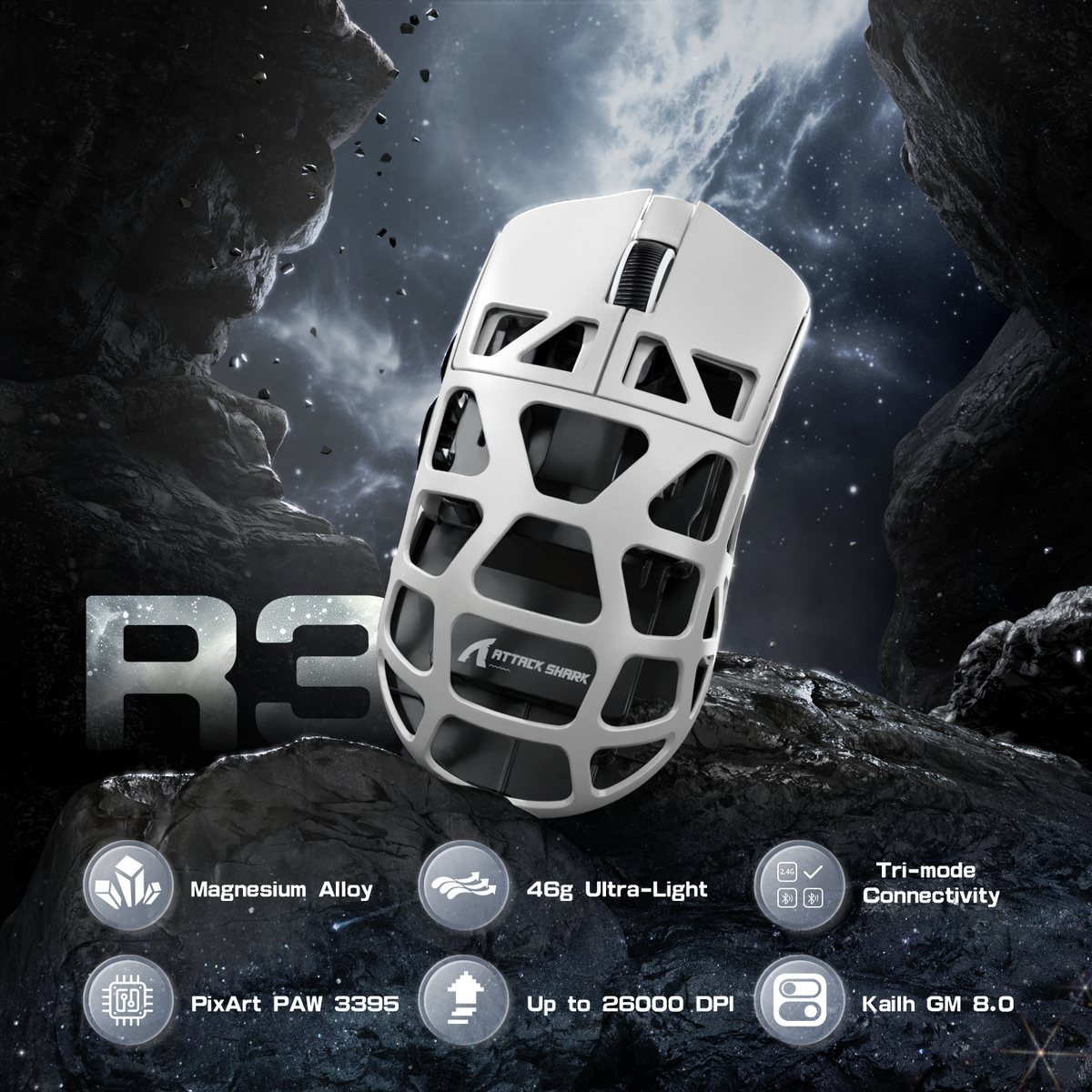 ATTACK SHARK Wireless Gaming Mouse