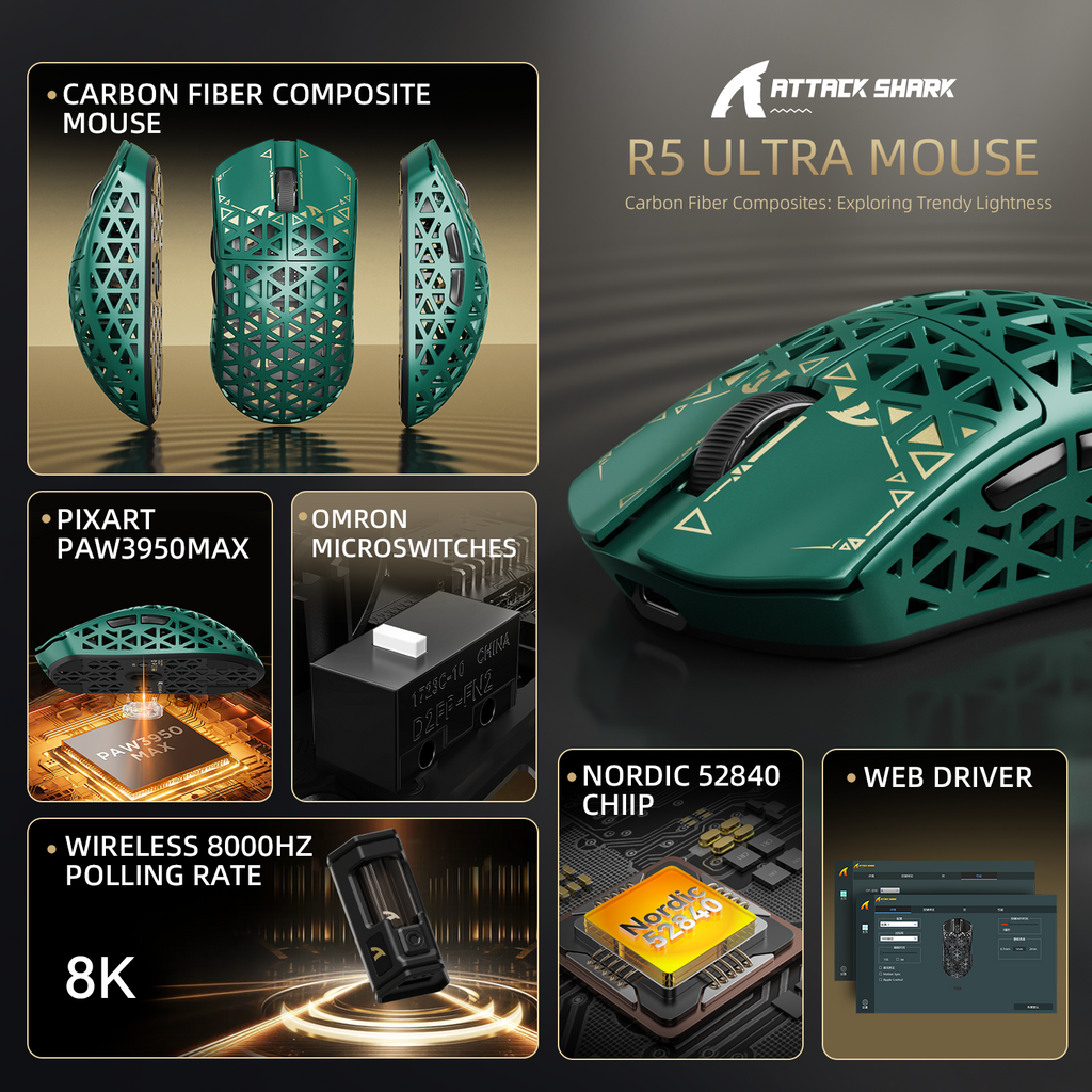 ATTACK SHARK Wireless Gaming Mouse