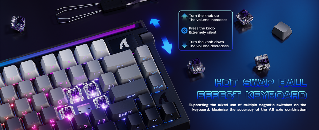 ATTACK SHARK Wired Hall Effect Keyboard