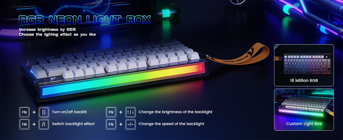 ATTACK SHARK Wired Hall Effect Keyboard