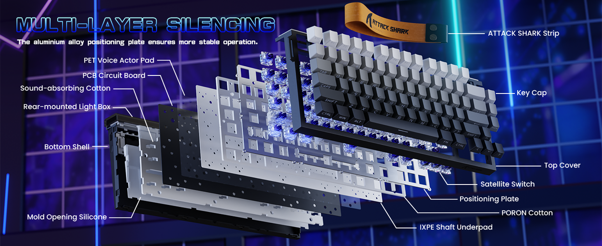ATTACK SHARK Wired Hall Effect Keyboard