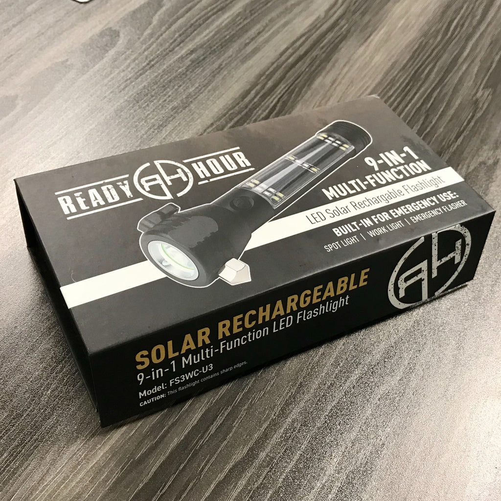 Ready Hour Gear Solar Rechargeable Flashlight