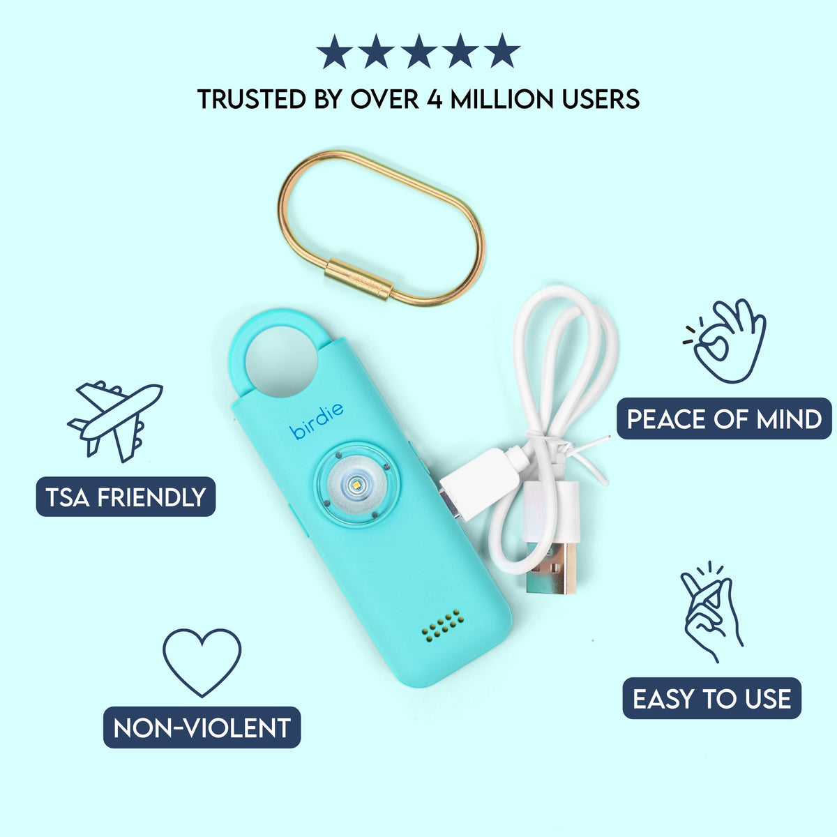 She's Birdie Rechargeable Personal Safety Alarm