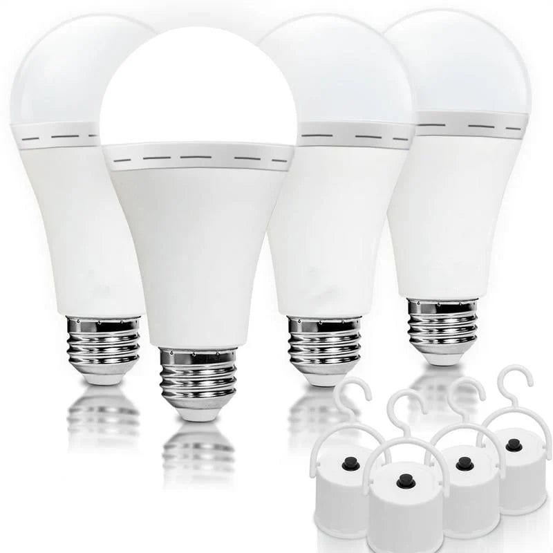 Rechargeable emergency LED light bulb