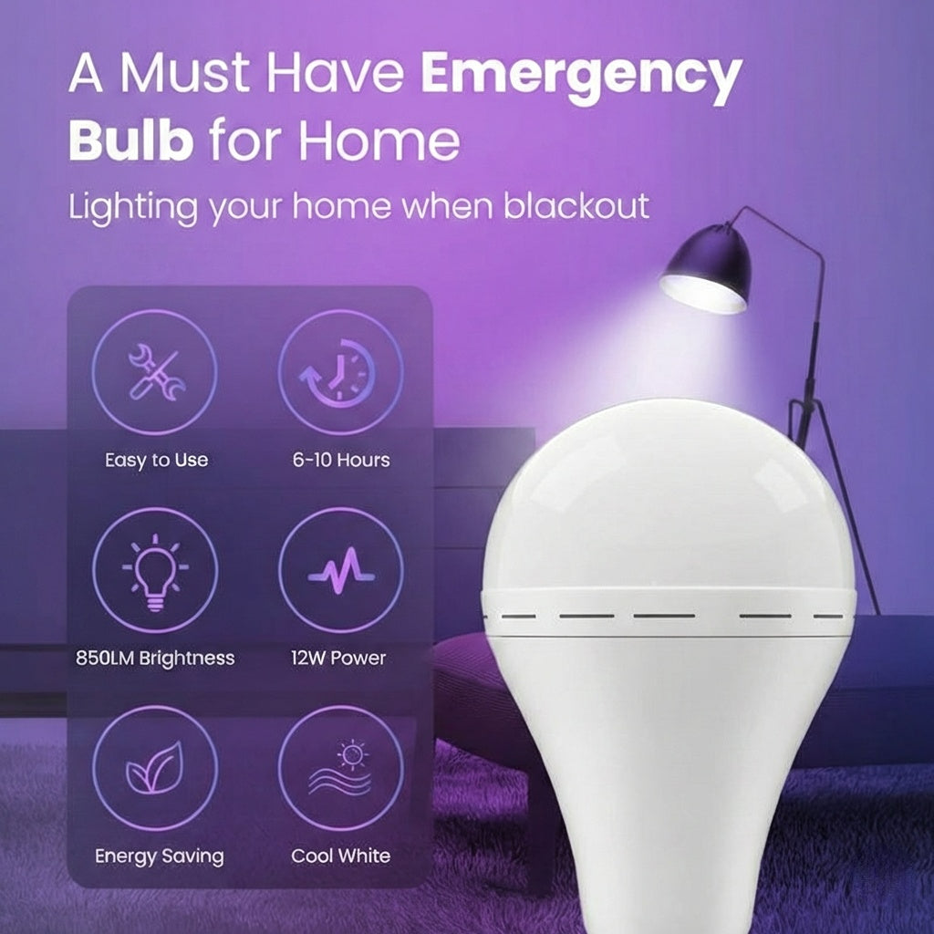 mysite Rechargeable Emergency LED Light Bulb
