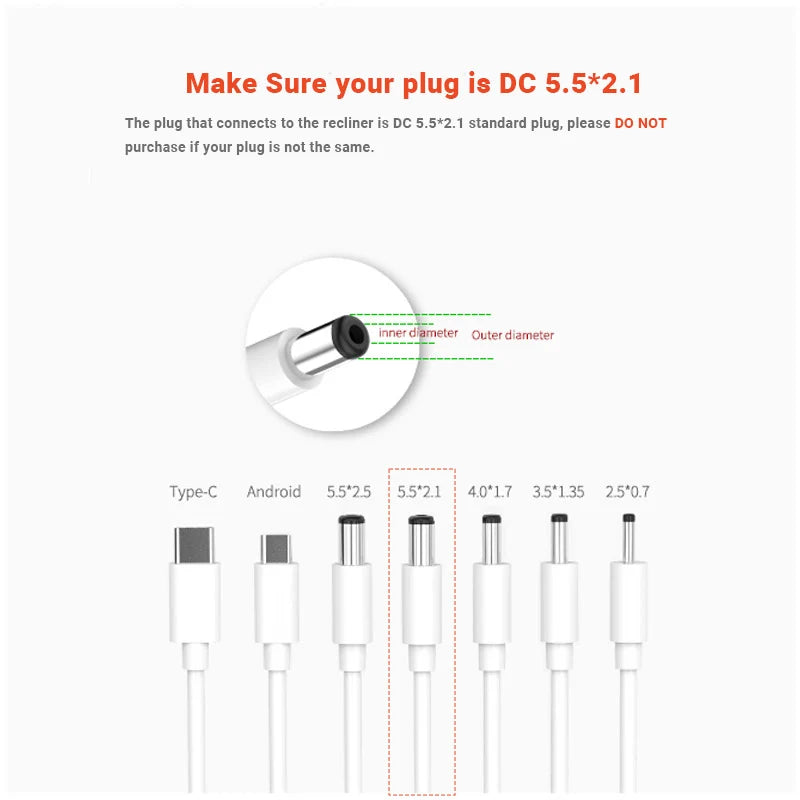 Life Easy Supply Recliner Massage Power Adapter