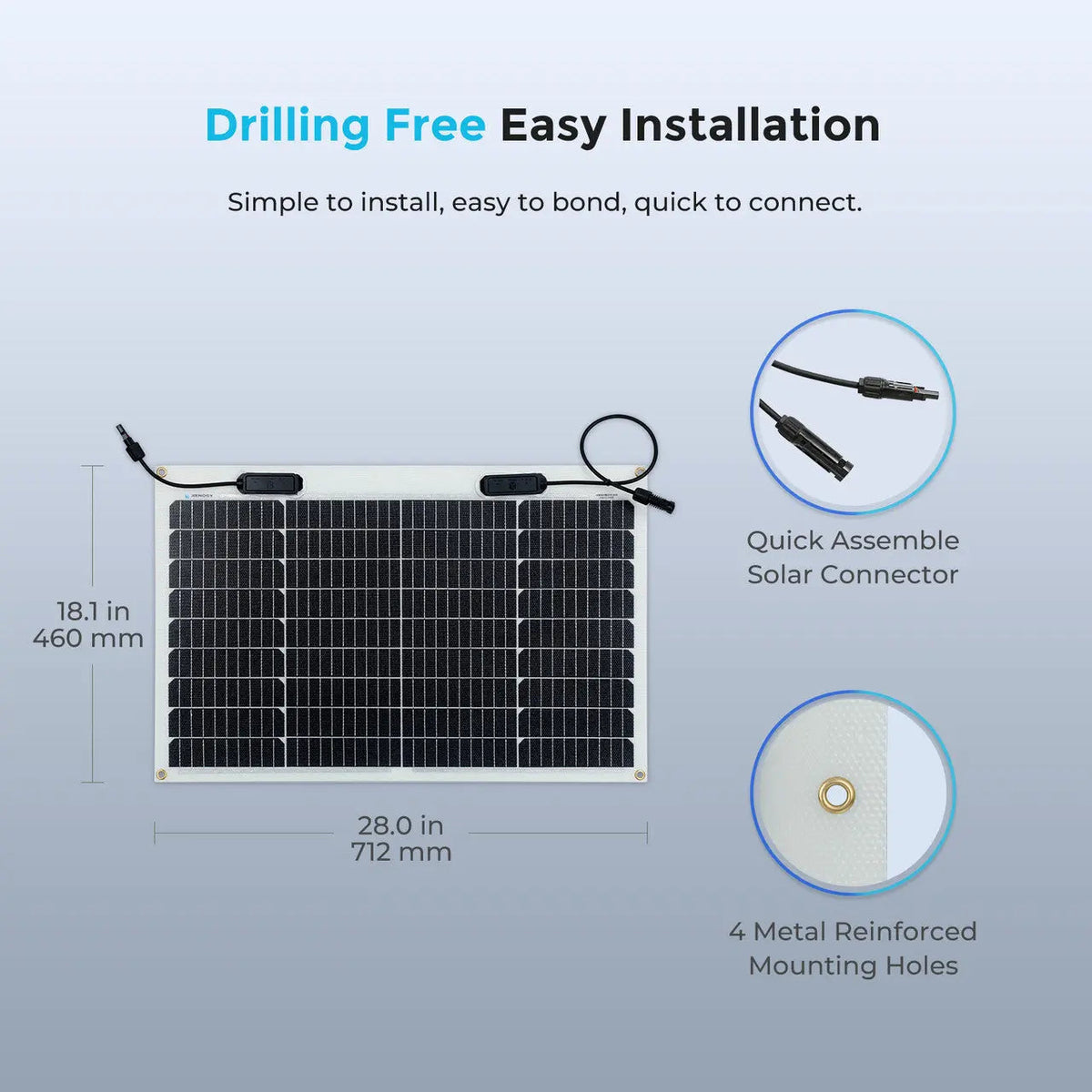 Renogy 50W Flexible Monocrystalline Solar Panel