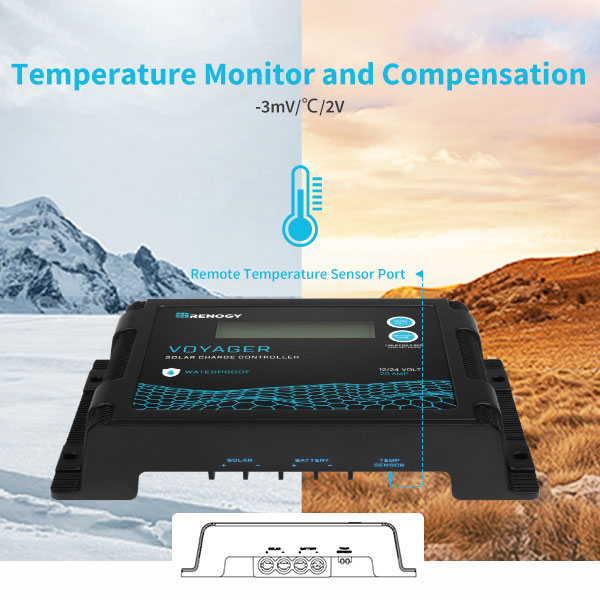 Renogy 20A PWM Waterproof Solar Charge Controller